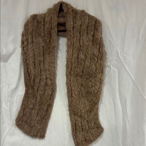 Mohair Long Wool Fuzzy NWOT Scarf Shawl Tan Mohair Wrap